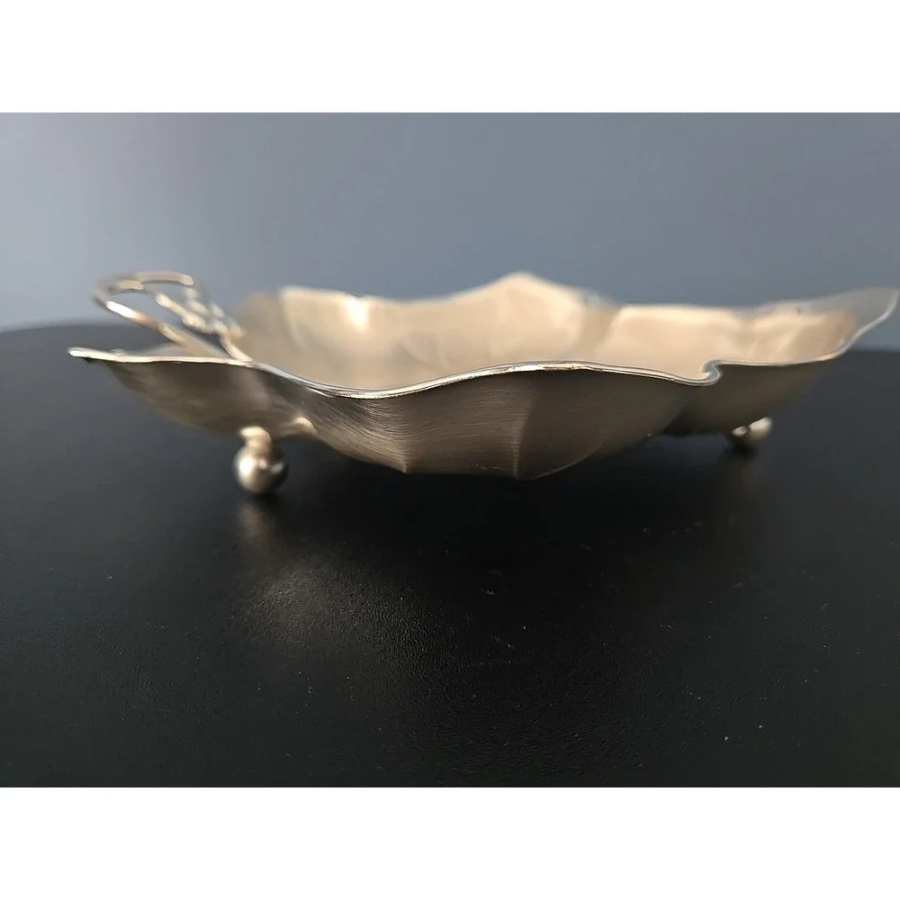 WMF IKORA BOWL‎ 6500 Grape Leaf Candy Dish silver Plated Germany Art Nouveau